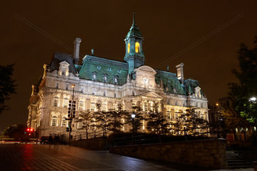 Montreal - City Hall in der Altstadt bei Nacht