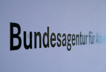 Logo und Schriftzug der Bundesagentur fuer Arbeit