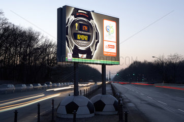 Berlin - Werbung der Uhrenfirma Casio zur Fussball WM 2006