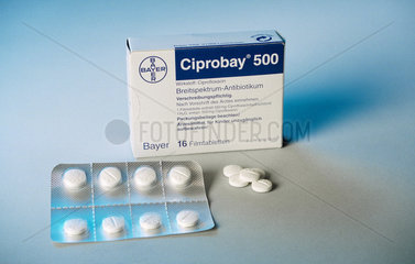 Ciprobay  Antibiotikum der Firma Bayer zur Behandlung von Milzbrand