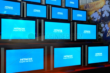 Flachbildschirme des japanschen Unternehmens Hitachi auf der IFA