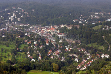 Baden-Baden  Blick vom Berg Merkur auf die Stadt Baden Baden