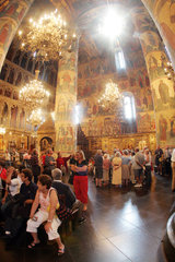 Moskau  Innenaufnahme der Uspenskij Kathedrale