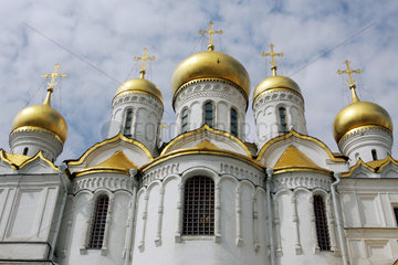Moskau  die Kuppeln der Blagowestschenski-Kathedrale