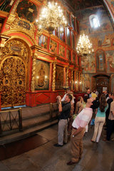 Moskau  Innenaufnahme der Uspenski Kathedrale
