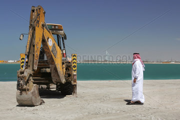 Dubai  Bauarbeiten an der Palm Jumeirah