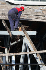 Trabzon  Bauarbeiter auf einer Baustelle
