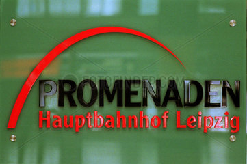 Logo der Promenaden im Hauptbahnhof Leipzig