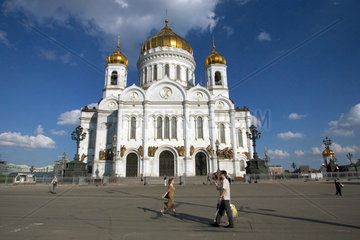 Moskau  die Erloeser-Kathedrale im Sonnenlicht