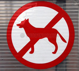 Moskau - Hinweisschild Hunde verboten