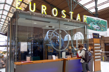 Paris  Schalter der Bahngesellschaft Eurostar am Bahnhof Gare du Nord