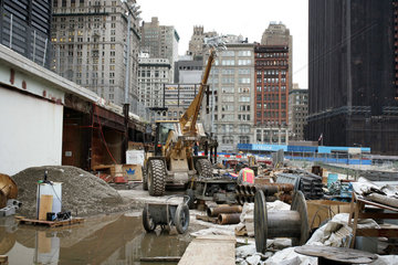 New York  Bauarbeiten am Ground Zero