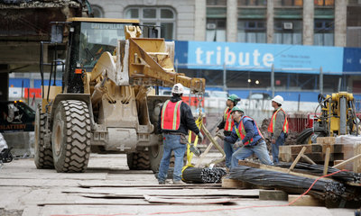 New York  Bauarbeiten am Ground Zero