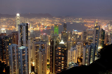 Hong Kong  die Skyline