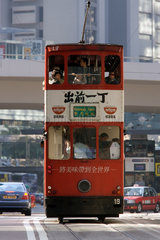 Hong Kong  eine Strassenbahn