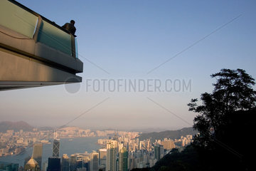 Hong Kong  die Skyline  Blick vom Victoria Peak