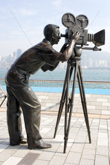 Hong Kong  Skulptur eines Kameramanns