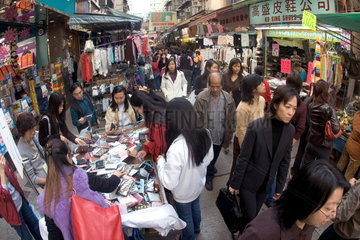 Hong Kong  Menschen auf einem Markt