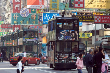 Hong Kong  Strassenverkehr in der Innenstadt