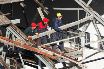 Trabzon  Bauarbeiter auf einer Baustelle