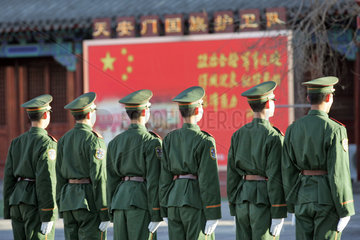 Peking  Chinesische Soldaten
