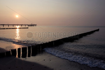 Heiligendamm  Sonnenuntergang an der Ostsee