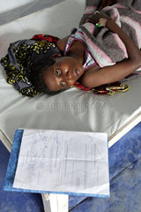 Goma  Demokratische Republik Kongo  an Cholera erkranke Frau