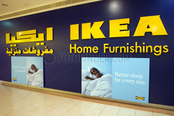 Abu Dhabi  IKEA-Werbung in einer Shoppingmall