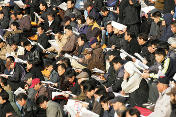 Seoul  Zuschauer auf der Rennbahn