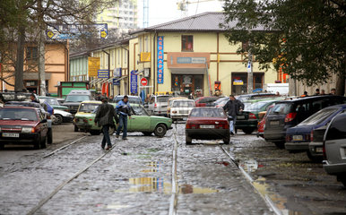 Odessa  Strassenszene in der Innenstadt