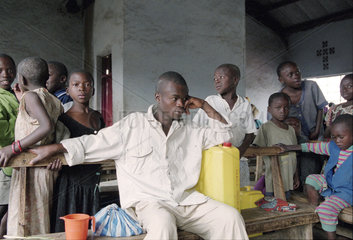 Fluechtlinge des Vulkanausbruchs in Goma