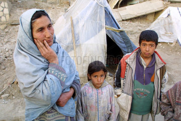 Fluechtlingsfamilie in Kabul.