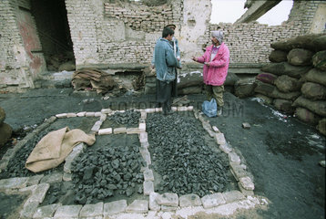 Holzkohleverkauf in Kabul.