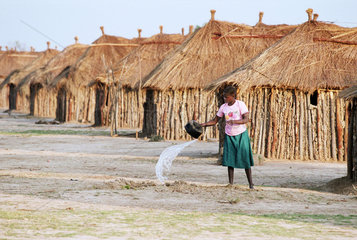 Ansicht des Fluechtlingslager Matala  Angola.
