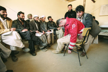 Erste Hilfe Ausbildung der JUH in Kabul.