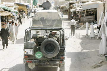 Deutsche ISAF Patrouillenfahrt in Kabul