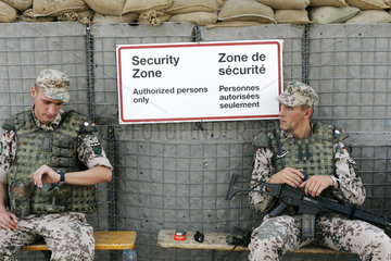 Sicherheitszone im Camp Warehouse  Kabul