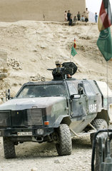 Deutsche ISAF Patrouillenfahrt ausserhalb von Kabul