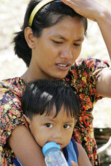 Portraet von Mutter Kind in Banda Aceh