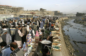 Strassenhaendler im Centrum von Kabul