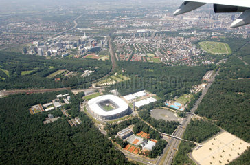 Luftaufnahme des Sportstadions von Jakarta