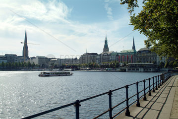 Hamburg  Uferpromenade an der Binnenalster