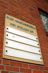 Hamburg  Schild der Elbe Maschinenbau GmbH und Co. KG
