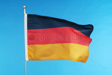 Hamburg  die Nationalflagge von Deutschland