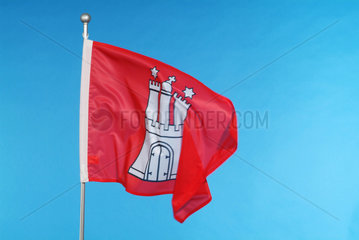 Die Flagge von Hamburg