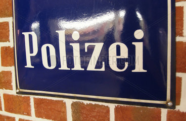 Hamburg  ein Polizeischild