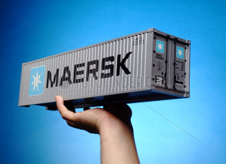 Hamburg  ein Container der daenische Reederei Maersk Sealand
