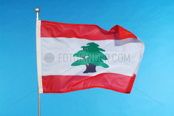 Hamburg  die Nationalflagge von Libanon