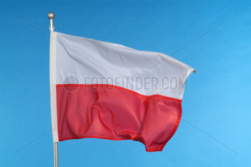 Hamburg  die Nationalflagge von Polen