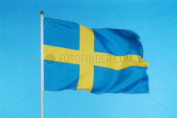 Hamburg  die Nationalflagge von Schweden